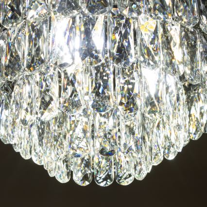 Brilagi - LED Křišťálové stropní svítidlo VELURE 5xE14/40W/230V černá