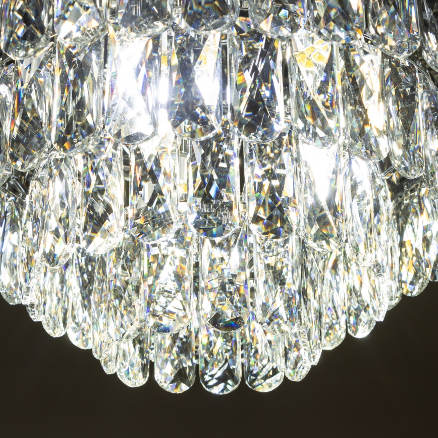 Brilagi - LED Křišťálové stropní svítidlo VELURE 5xE14/40W/230V černá
