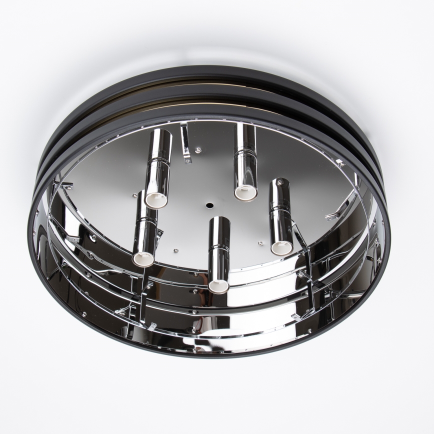 Brilagi - LED Křišťálové stropní svítidlo VELURE 5xE14/40W/230V černá