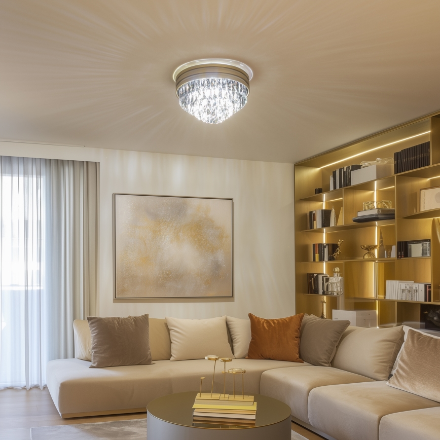 Brilagi - LED Křišťálové stropní svítidlo VELURE 5xE14/40W/230V zlatá