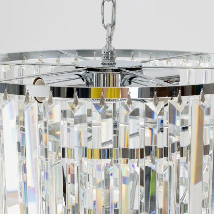Brilagi - LED Křišťálový lustr na řetězu MOZART 5xE14/40W/230V lesklý chrom