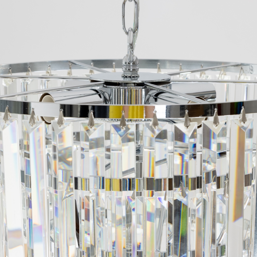 Brilagi - LED Křišťálový lustr na řetězu MOZART 5xE14/40W/230V lesklý chrom