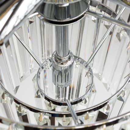 Brilagi - LED Křišťálový lustr na řetězu MOZART 5xE14/40W/230V lesklý chrom