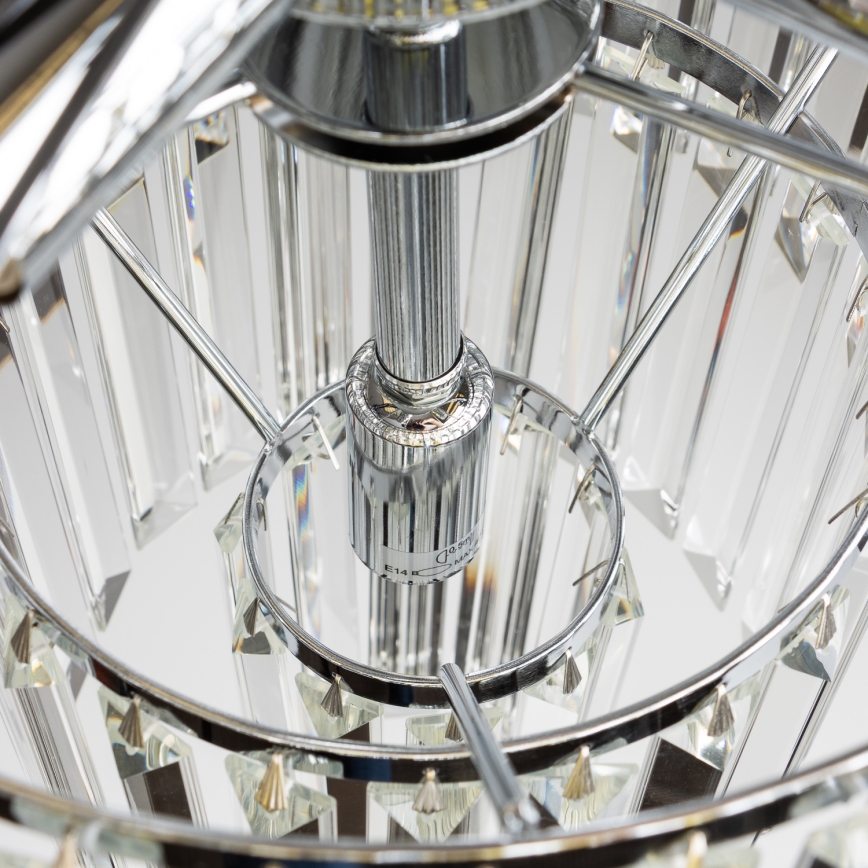 Brilagi - LED Křišťálový lustr na řetězu MOZART 5xE14/40W/230V lesklý chrom
