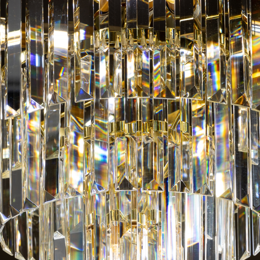 Brilagi - LED Křišťálový lustr na řetězu MOZART 5xE14/40W/230V zlatá