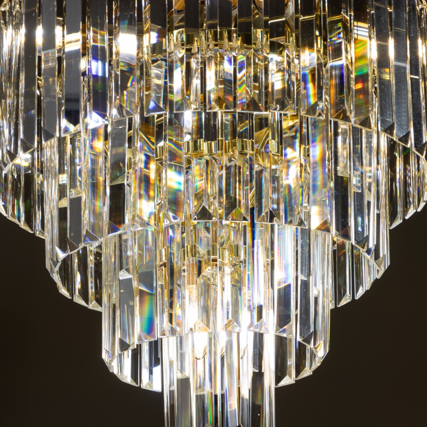 Brilagi - LED Křišťálový lustr na řetězu MOZART 5xE14/40W/230V zlatá