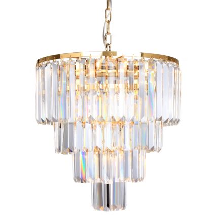 Brilagi - LED Křišťálový lustr na řetězu MOZART 5xE14/40W/230V zlatá