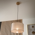 Brilagi - LED Lustr na lanku ANTHONY 1xE27/60W/230V dub/béžová