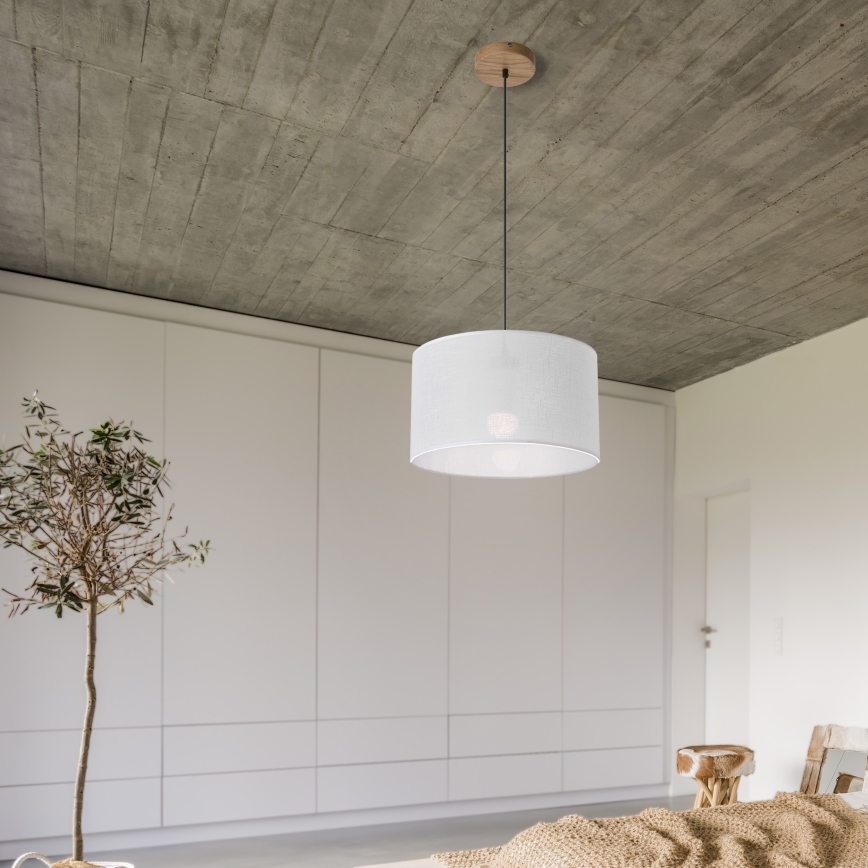 Brilagi - LED Lustr na lanku ANTHONY 1xE27/60W/230V dub/bílá