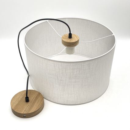 Brilagi - LED Lustr na lanku ANTHONY 1xE27/60W/230V dub/bílá