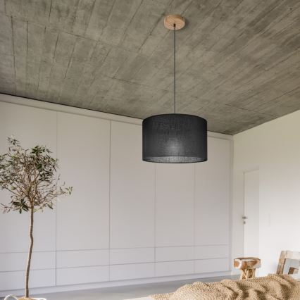 Brilagi - LED Lustr na lanku ANTHONY 1xE27/60W/230V dub/černá