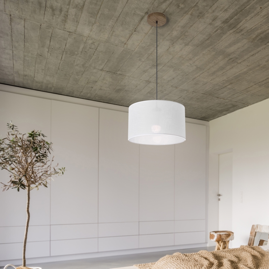 Brilagi - LED Lustr na lanku ANTHONY 1xE27/60W/230V dub ořech/bílá