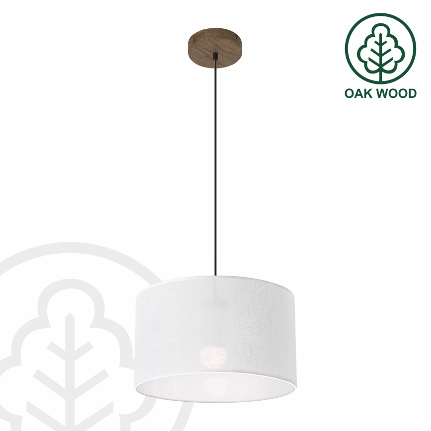 Brilagi - LED Lustr na lanku ANTHONY 1xE27/60W/230V dub ořech/bílá