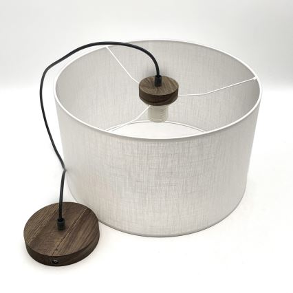 Brilagi - LED Lustr na lanku ANTHONY 1xE27/60W/230V dub ořech/bílá