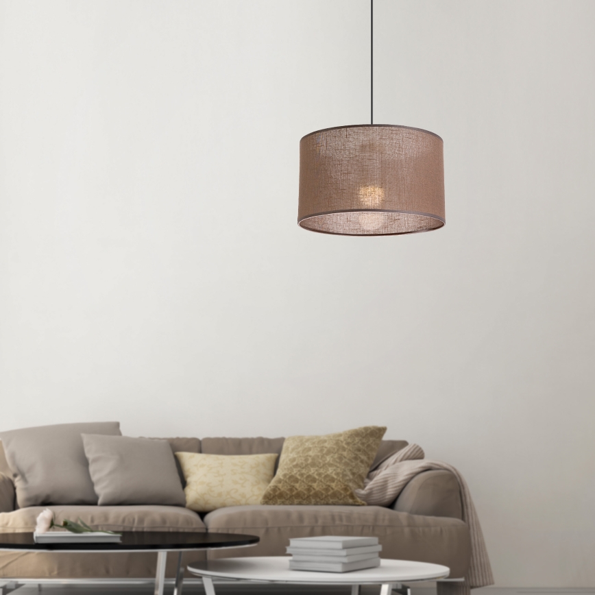 Brilagi - LED Lustr na lanku ANTHONY 1xE27/60W/230V dub ořech/hnědá