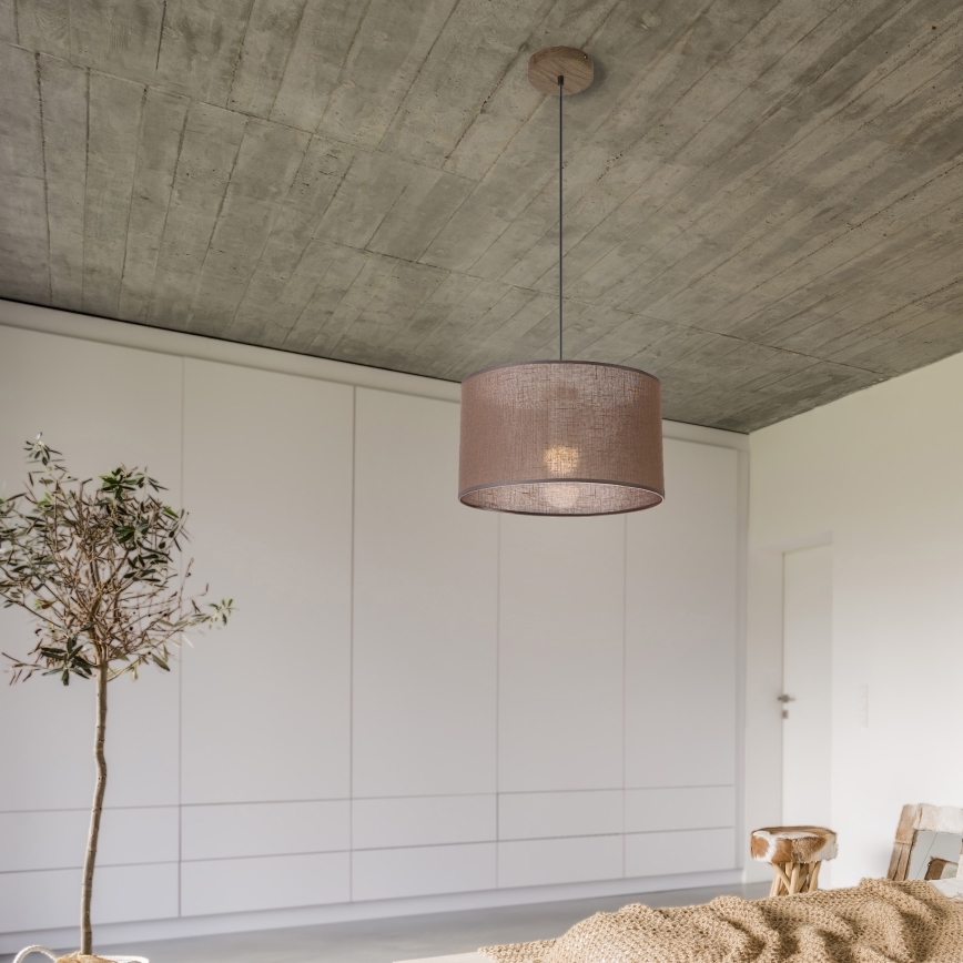 Brilagi - LED Lustr na lanku ANTHONY 1xE27/60W/230V dub ořech/hnědá