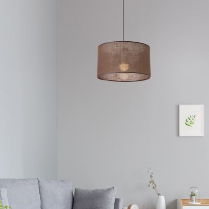 Brilagi - LED Lustr na lanku ANTHONY 1xE27/60W/230V dub ořech/hnědá