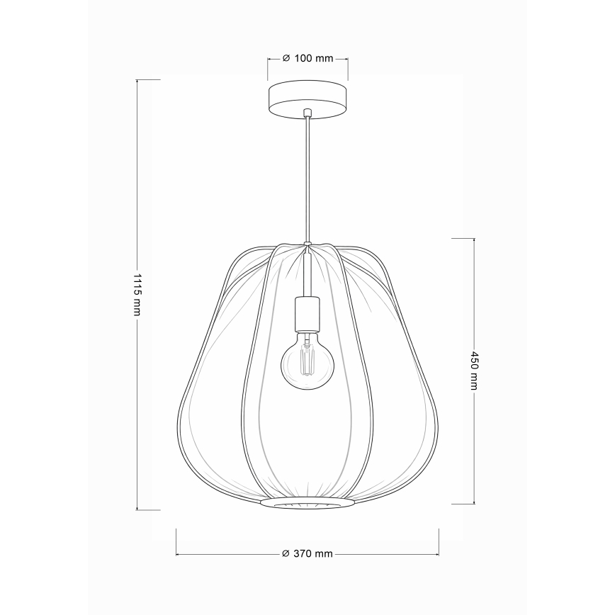 Brilagi - LED Lustr na lanku ARVEN 1xE27/8W/230V pr. 37 cm bílá