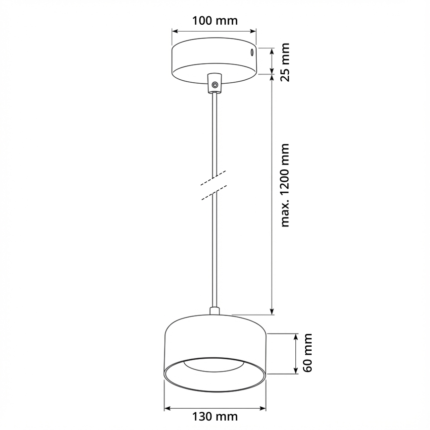 Brilagi - LED Lustr na lanku AURA LUX 1xGX53/30W/230V černá/zlatá