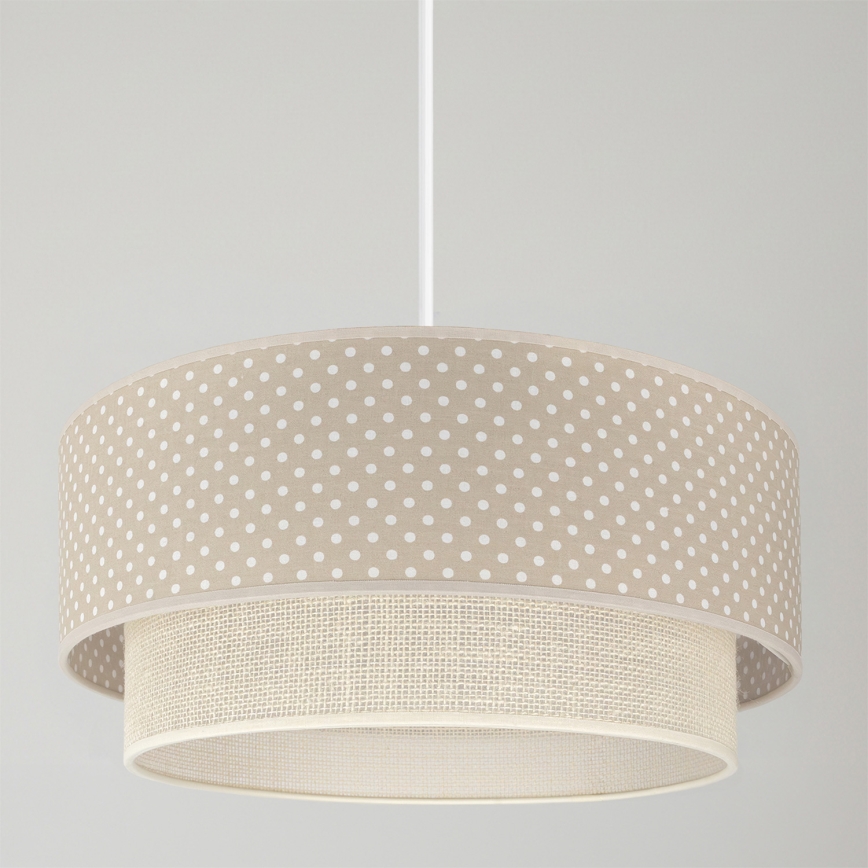 Brilagi - LED Lustr na lanku BOHO BOBO 1xE27/10W/230V pr. 40 cm puntíky béžová/krémová