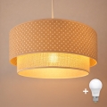 Brilagi - LED Lustr na lanku BOHO BOBO 1xE27/10W/230V pr. 40 cm puntíky béžová/krémová
