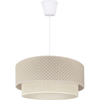Brilagi - LED Lustr na lanku BOHO BOBO 1xE27/60W/230V pr. 40 cm puntíky béžová/krémová