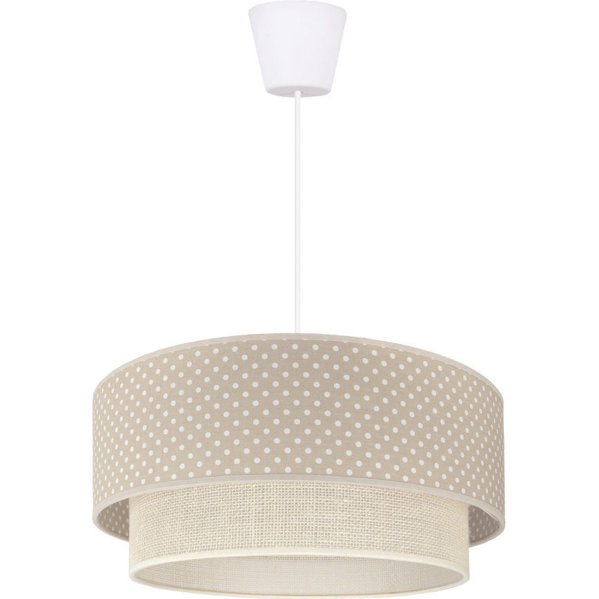 Brilagi - LED Lustr na lanku BOHO BOBO 1xE27/60W/230V pr. 40 cm puntíky béžová/krémová