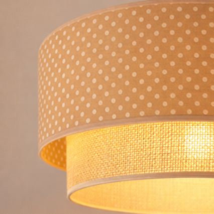 Brilagi - LED Lustr na lanku BOHO BOBO 1xE27/60W/230V pr. 40 cm puntíky béžová/krémová