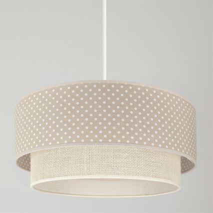 Brilagi - LED Lustr na lanku BOHO BOBO 1xE27/60W/230V pr. 40 cm puntíky béžová/krémová
