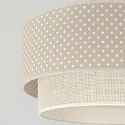 Brilagi - LED Lustr na lanku BOHO BOBO 1xE27/60W/230V pr. 40 cm puntíky béžová/krémová