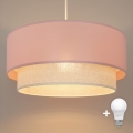 Brilagi - LED Lustr na lanku BOHO BOBO 1xE27/60W/230V pr. 40 cm růžová/krémová