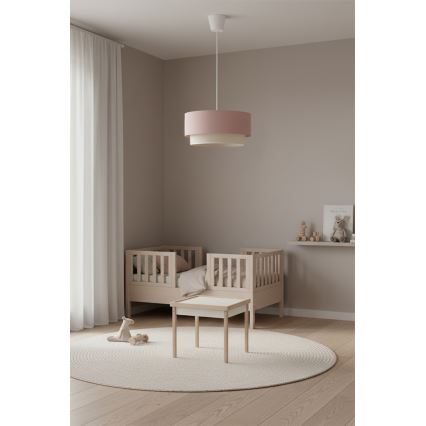 Brilagi - LED Lustr na lanku BOHO BOBO 1xE27/60W/230V pr. 40 cm růžová/krémová