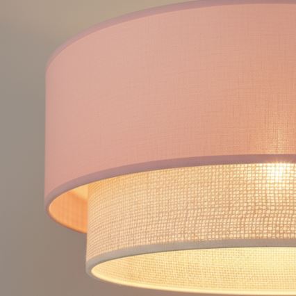 Brilagi - LED Lustr na lanku BOHO BOBO 1xE27/60W/230V pr. 40 cm růžová/krémová