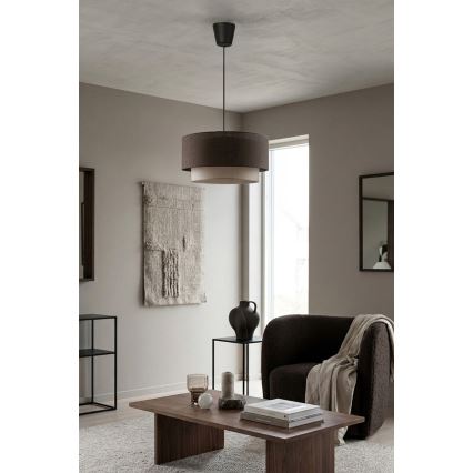 Brilagi - LED Lustr na lanku BOHO ECO 1xE27/10W/230V pr. 40 cm hnědá/krémová