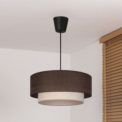 Brilagi - LED Lustr na lanku BOHO ECO 1xE27/10W/230V pr. 40 cm hnědá/krémová