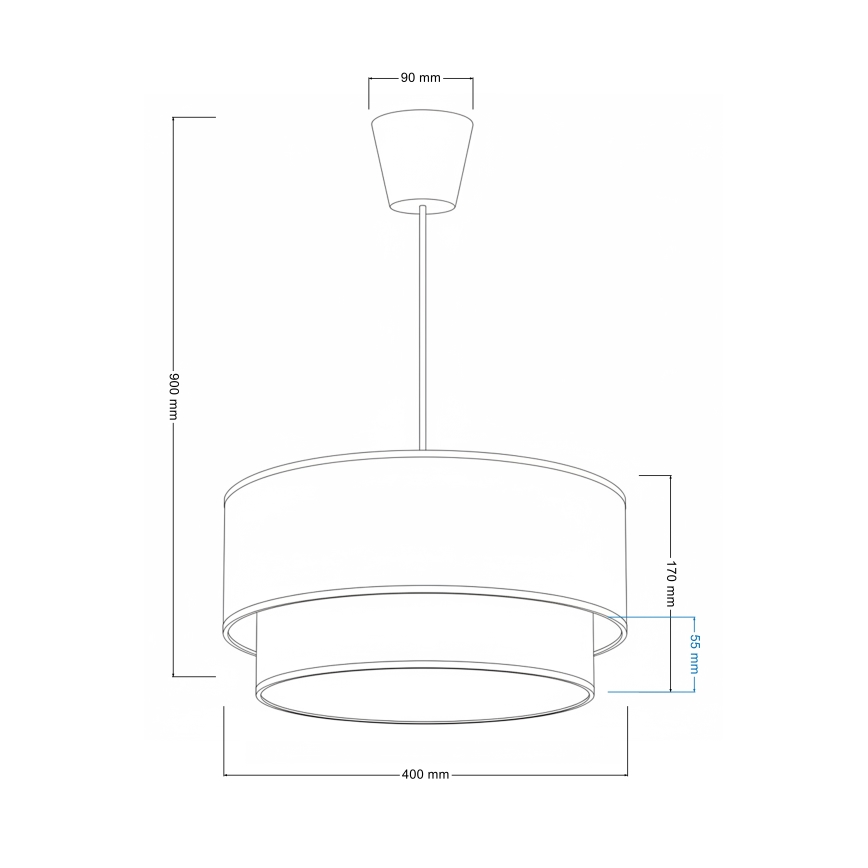 Brilagi - LED Lustr na lanku BOHO ECO 1xE27/10W/230V pr. 40 cm hnědá/krémová
