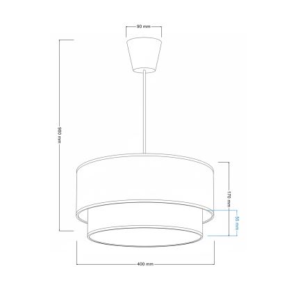 Brilagi - LED Lustr na lanku BOHO ECO 1xE27/10W/230V pr. 40 cm krémová