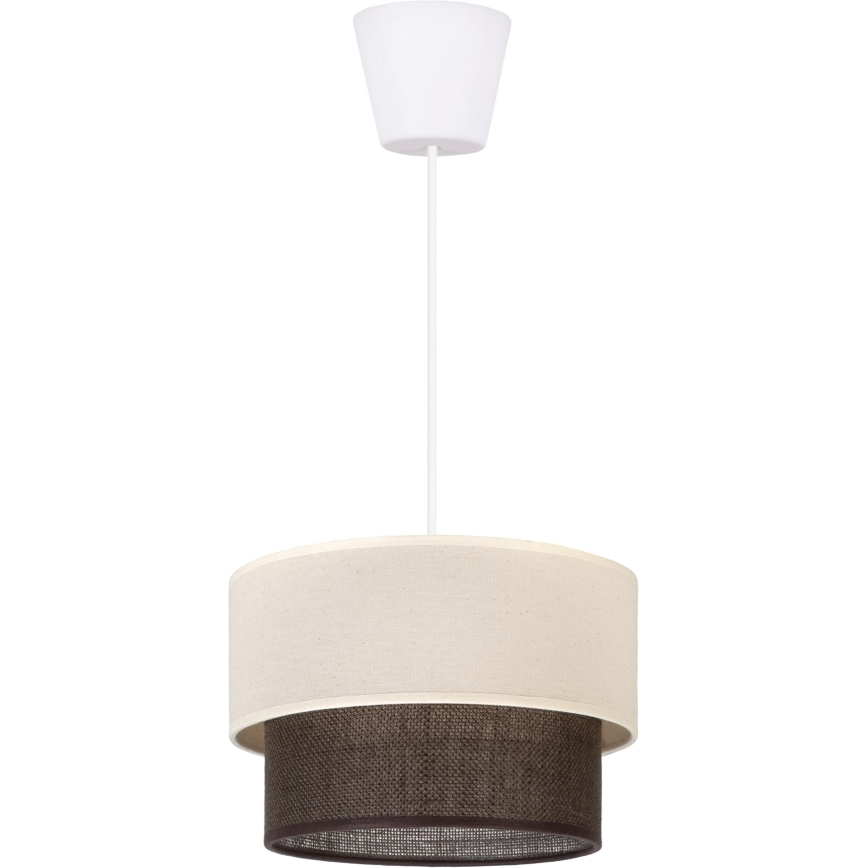 Brilagi - LED Lustr na lanku BOHO STYLE 1xE27/15W/230V pr. 25 cm krémová/hnědá