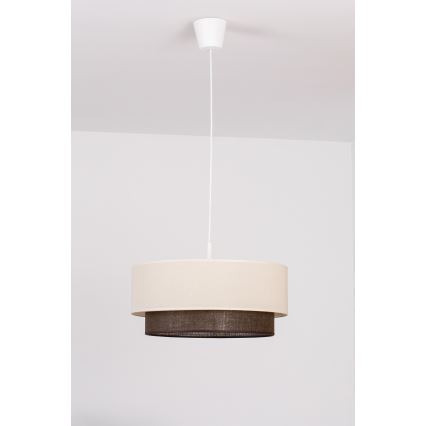 Brilagi - LED Lustr na lanku BOHO STYLE 1xE27/15W/230V pr. 40 cm krémová/hnědá