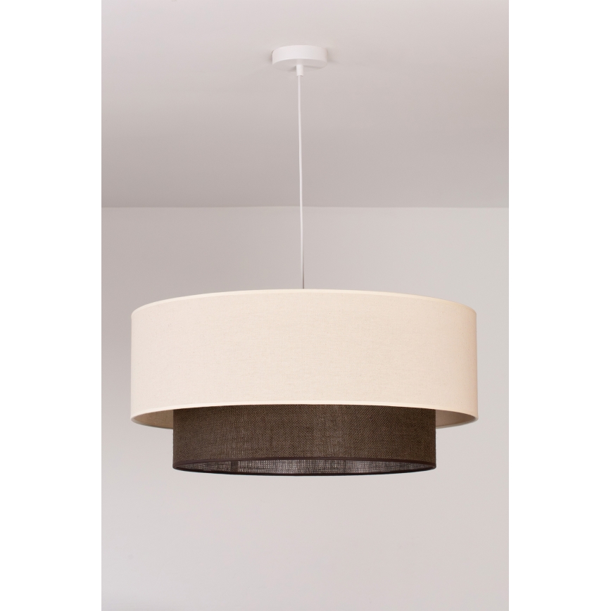 Brilagi - LED Lustr na lanku BOHO STYLE 3xE27/15W/230V pr. 60 cm krémová/hnědá