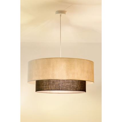 Brilagi - LED Lustr na lanku BOHO STYLE 3xE27/15W/230V pr. 60 cm krémová/hnědá