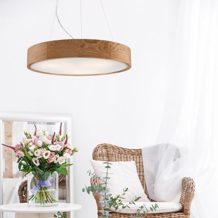 Brilagi - LED Lustr na lanku CARVALHO 3xE27/15W/230V dub pr. 47,5 cm
