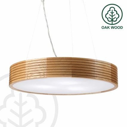 Brilagi - LED Lustr na lanku CARVALHO MODERN 3xE27/60W/230V dub pr. 47,5 cm