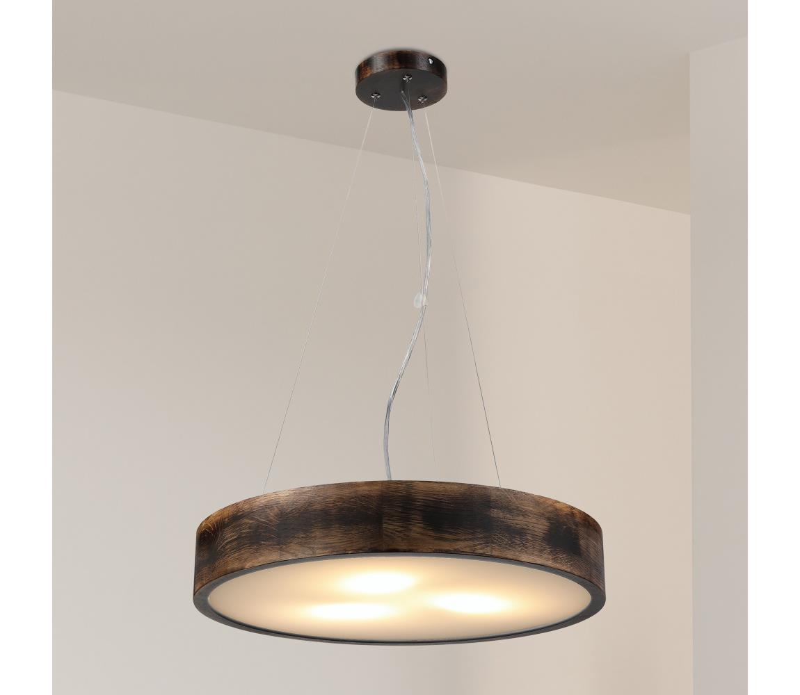 Brilagi - LED Lustr na lanku CARVALHO SMOKEY 3xE27/60W/230V dub pr. 47,5 cm 8590828019510