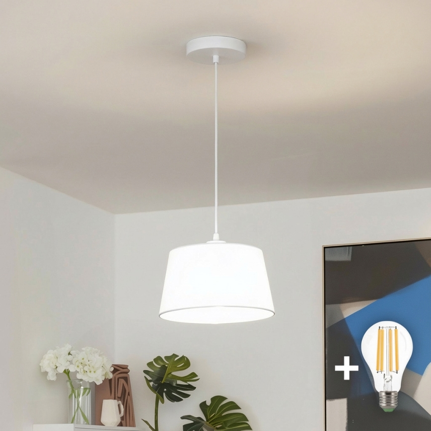 Brilagi - LED Lustr na lanku CERIA 1xE27/40W/230V pr. 25 cm bílá