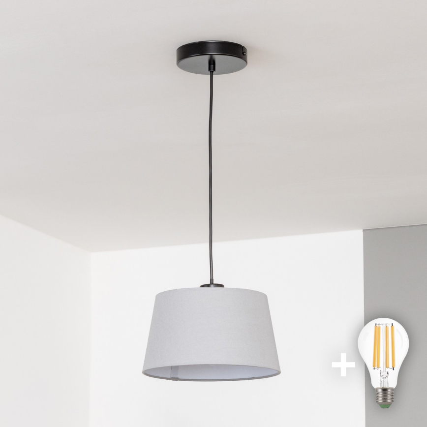Brilagi - LED Lustr na lanku CERIA 1xE27/40W/230V pr. 25 cm šedá