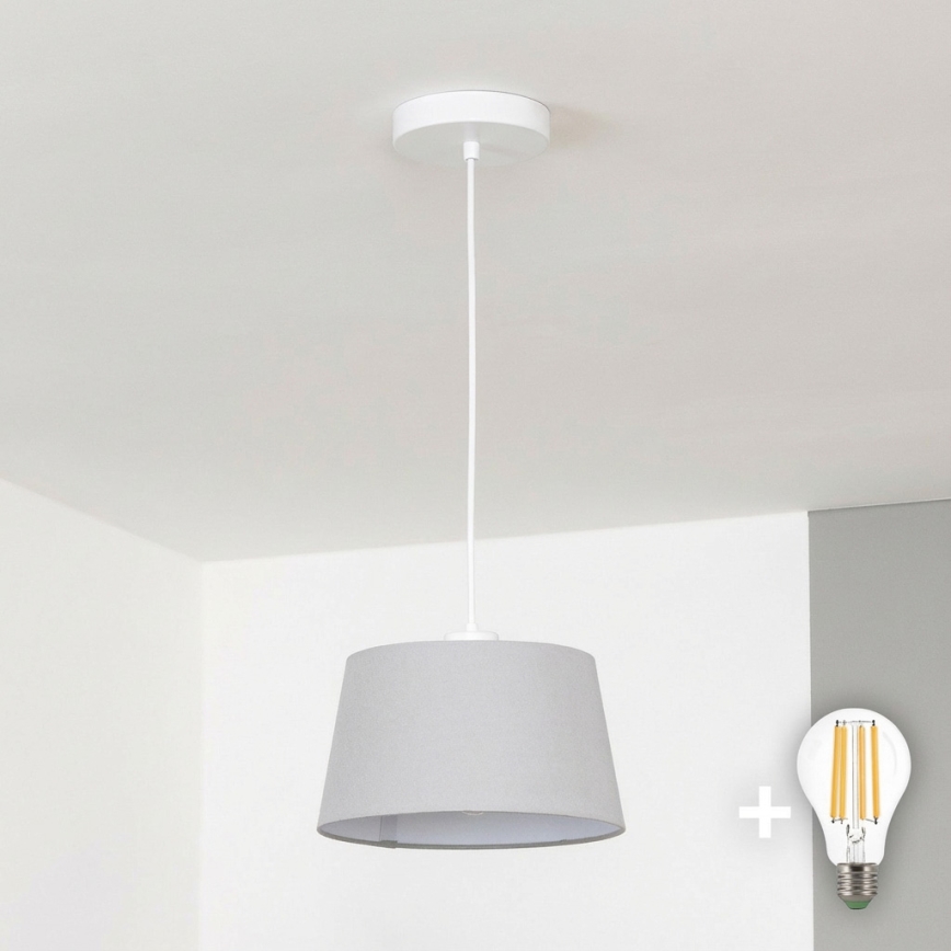 Brilagi - LED Lustr na lanku CERIA 1xE27/40W/230V pr. 25 cm šedá