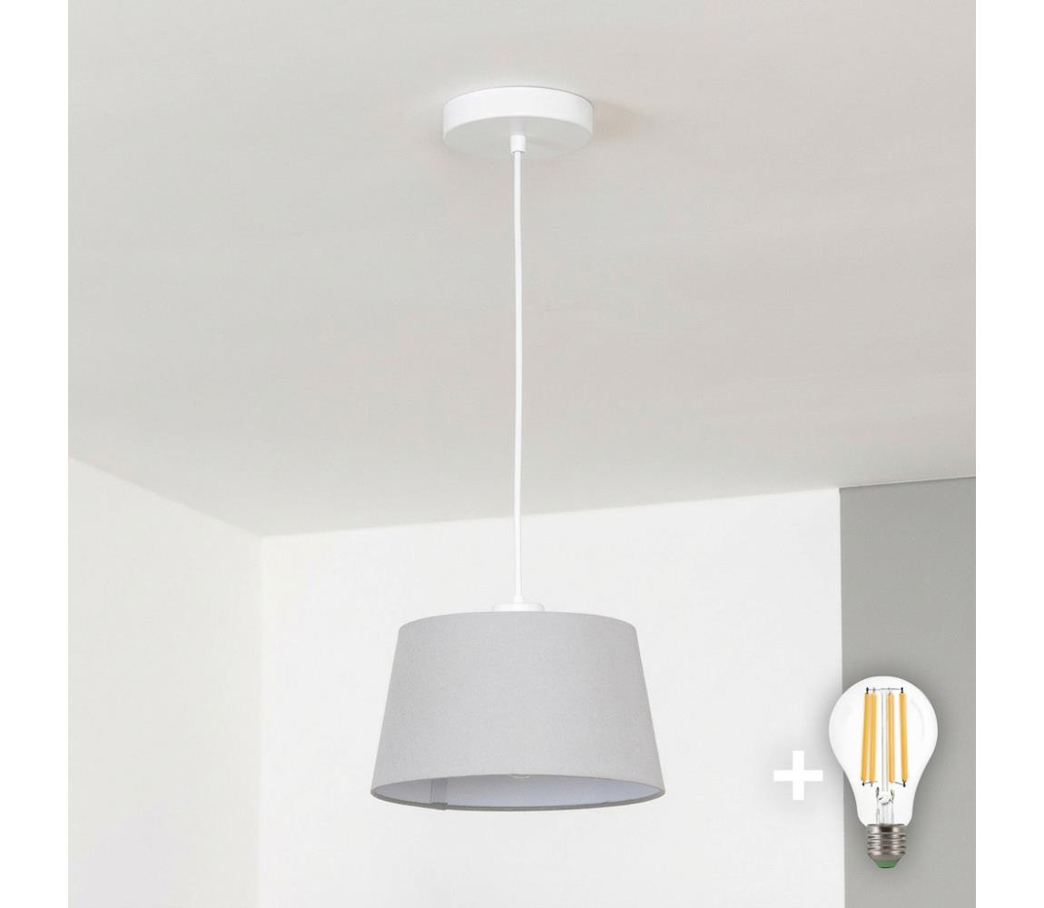 Brilagi - LED Lustr na lanku CERIA 1xE27/40W/230V pr. 25 cm šedá EG300171+EG781033