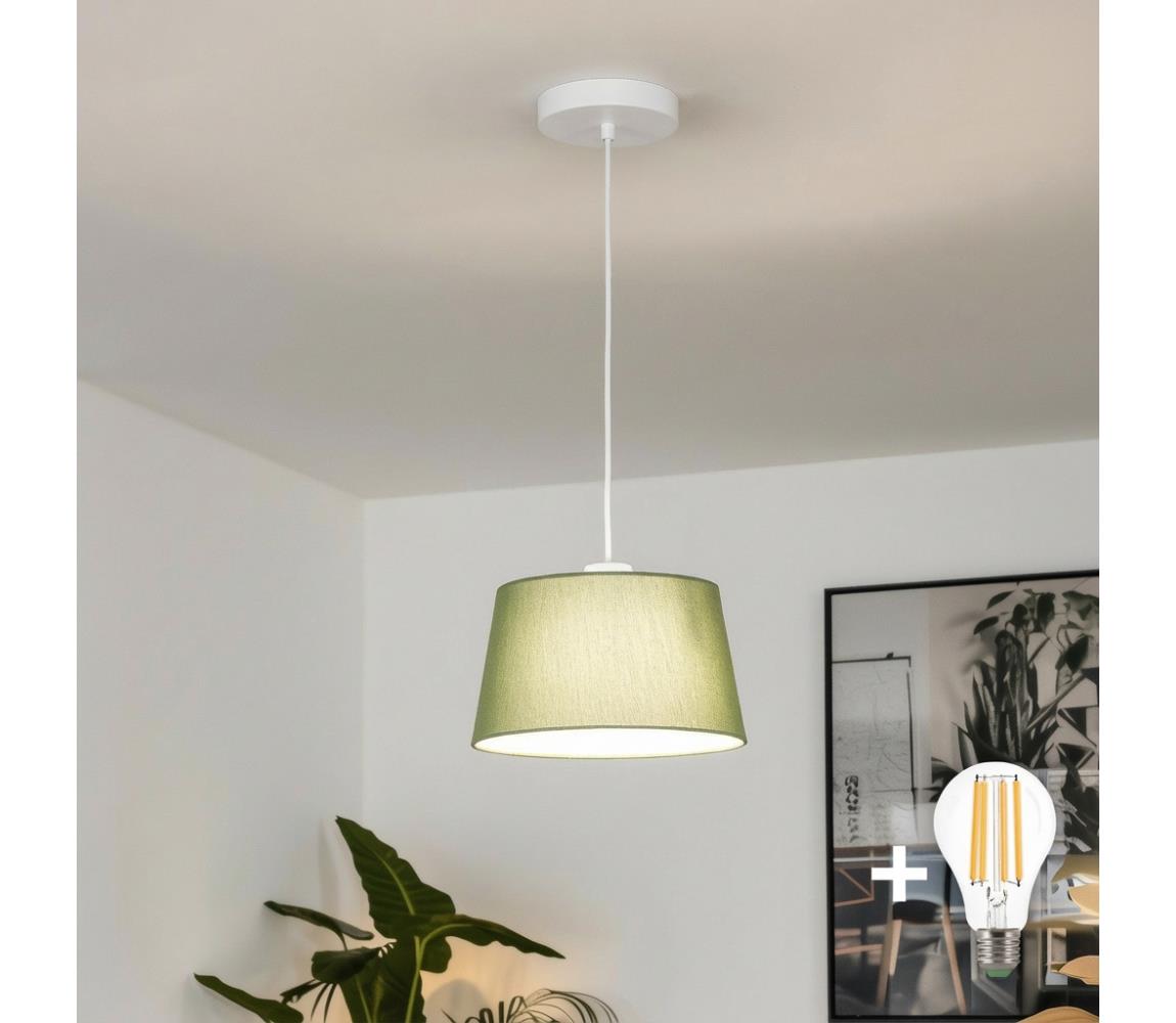 Brilagi - LED Lustr na lanku CERIA 1xE27/40W/230V pr. 25 cm zelená EG300171+EG781034