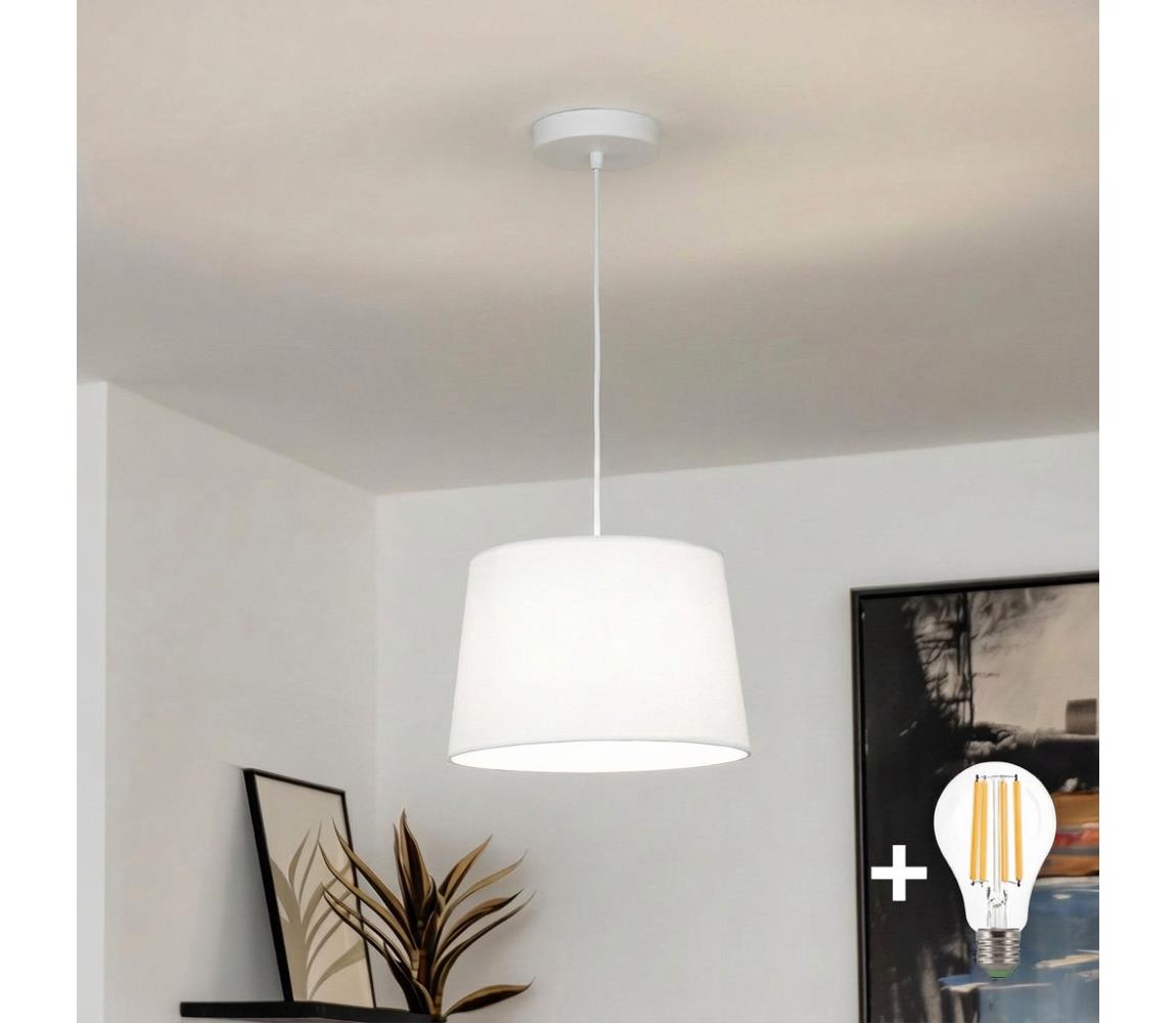 Brilagi - LED Lustr na lanku CERIA 1xE27/40W/230V pr. 30 cm bílá EG300171+EG781035